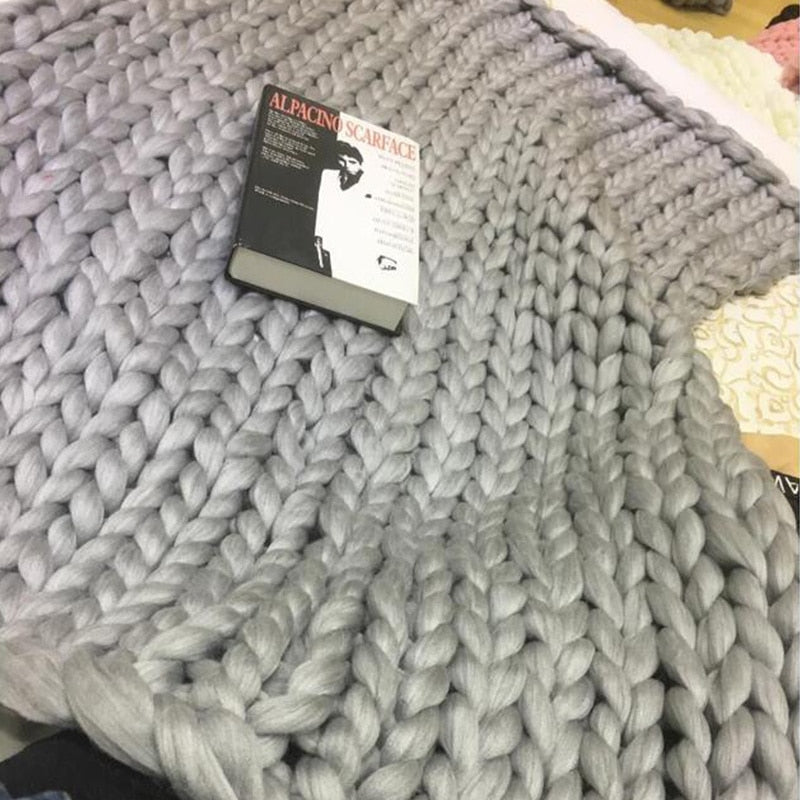 Avery Chunky Hand-Knit Throw